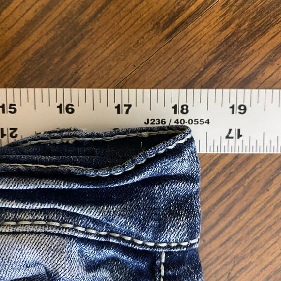 Buckle Black Men’s Straight Leg Jeans Waist 36R Inseam 28 Early Y2K Distressed - Picture 9 of 11